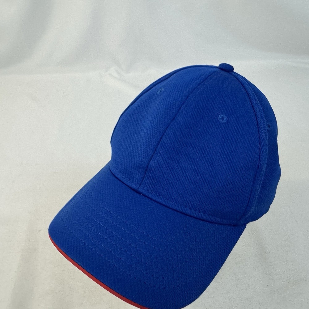 Starter Men Ball Cap Strap Back Hat Solid Blue Blank Adjustable Fast Ship
