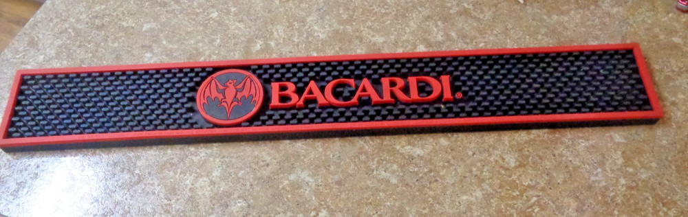 BACARDI RUBBER BAR MAT RUNNER DRIP MAT