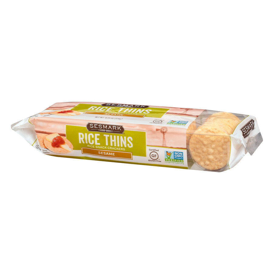 Sesmark Rice Thin Sesame 4.25oz (Pack of 3)