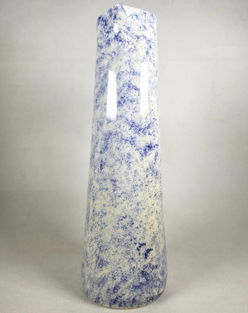 Blue & White Spongeware Stoneware Pitcher