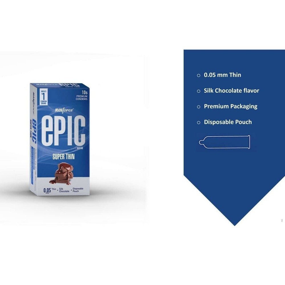 Manforce Epic Desire Super Thin Premium Condoms (10 Counts)