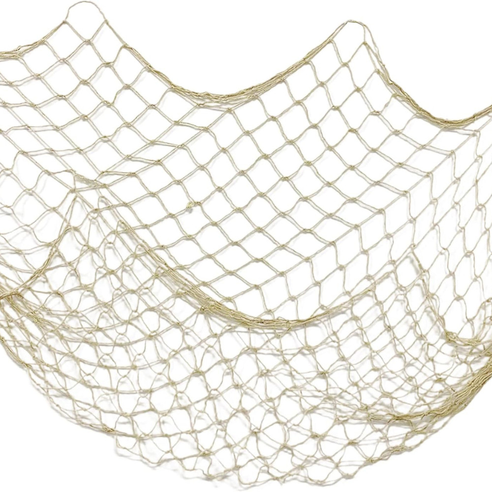 Fish Net Party Accessory and Wall Table Decor 78"x 40" (Creamy White)