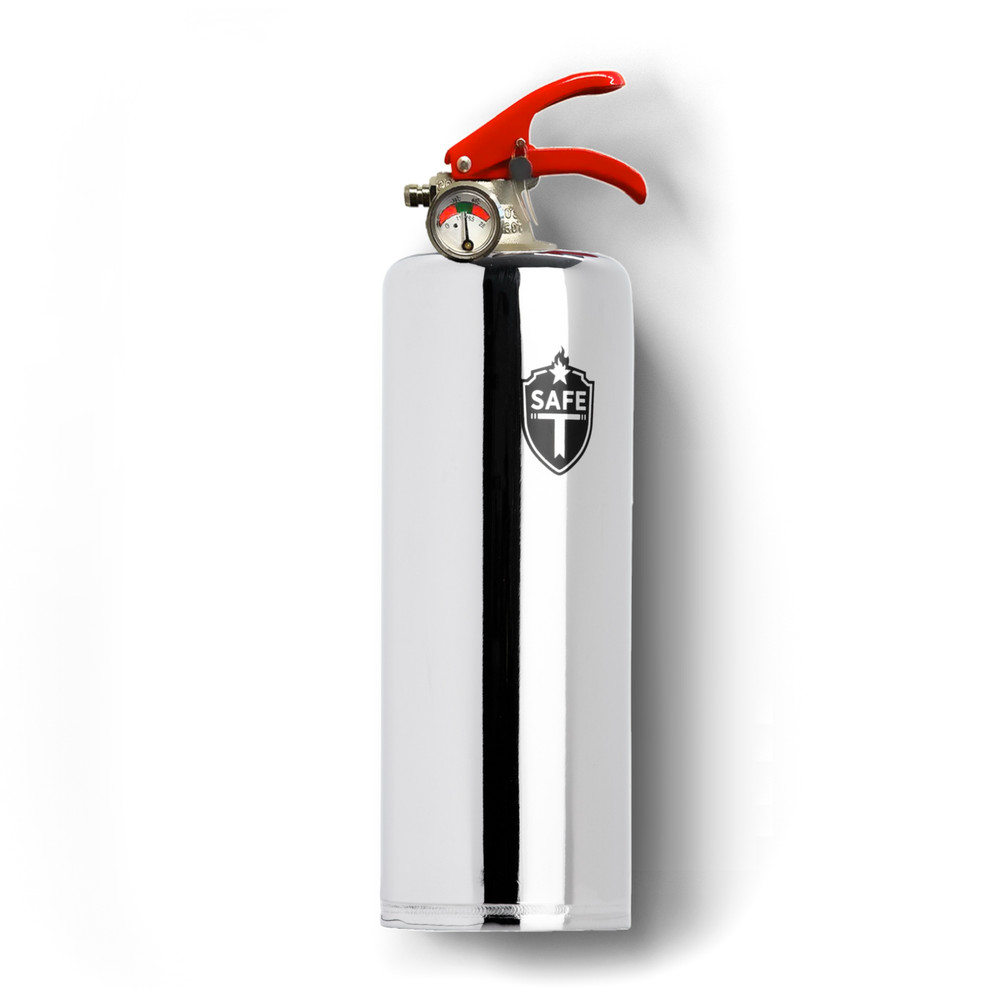 CHIC FIRE - Design Fire Extinguisher - Chrome - Fully functional - ABC