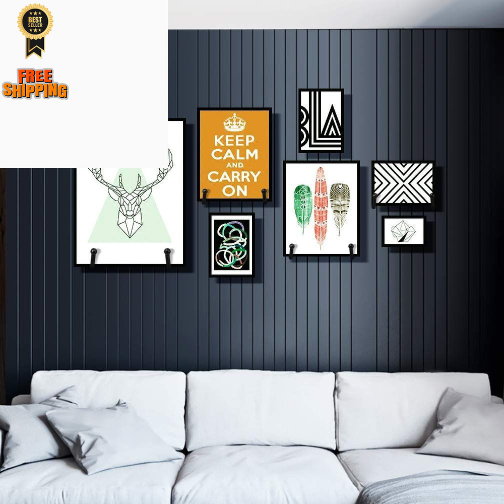 MOCOUM 4 Pack Wall Mount Plate Display Stands, Medium 6 inch, Black