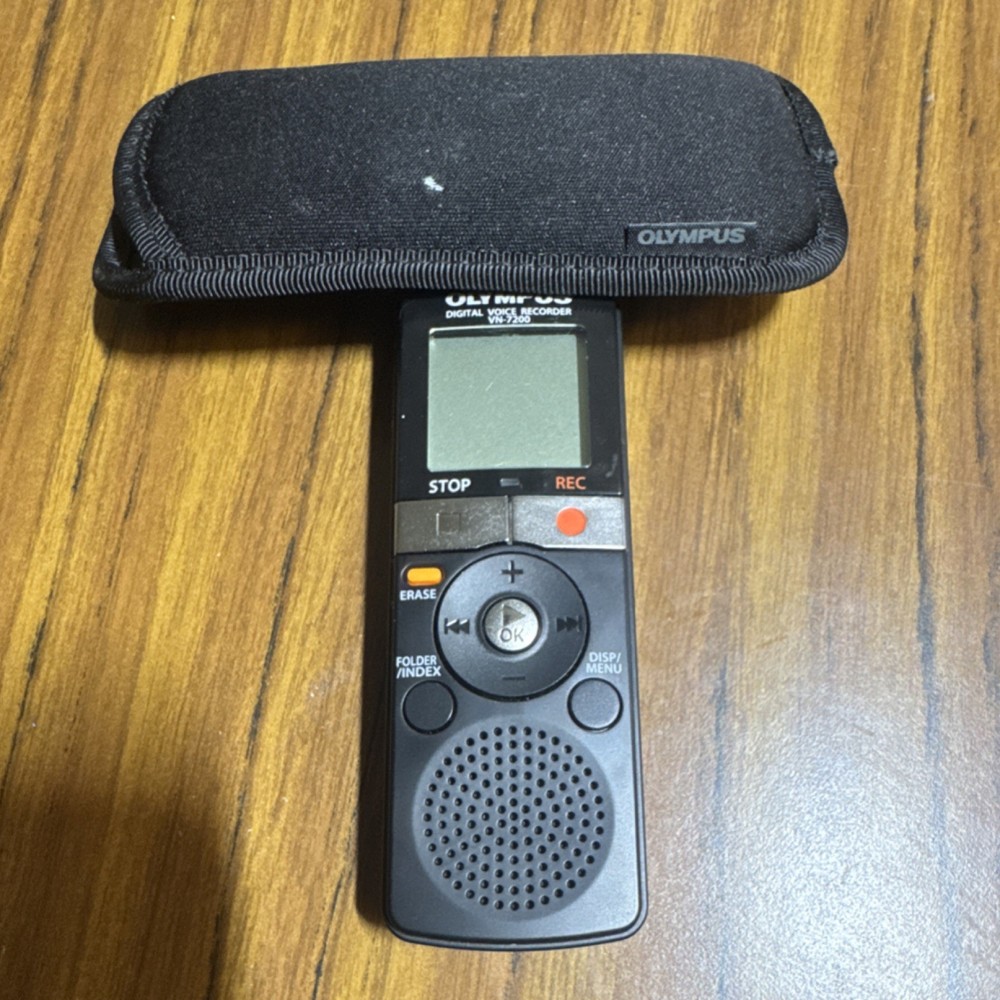 Olympus VN-7200 Voice Activated Digital Recorder Flash Memory w/ Case tested