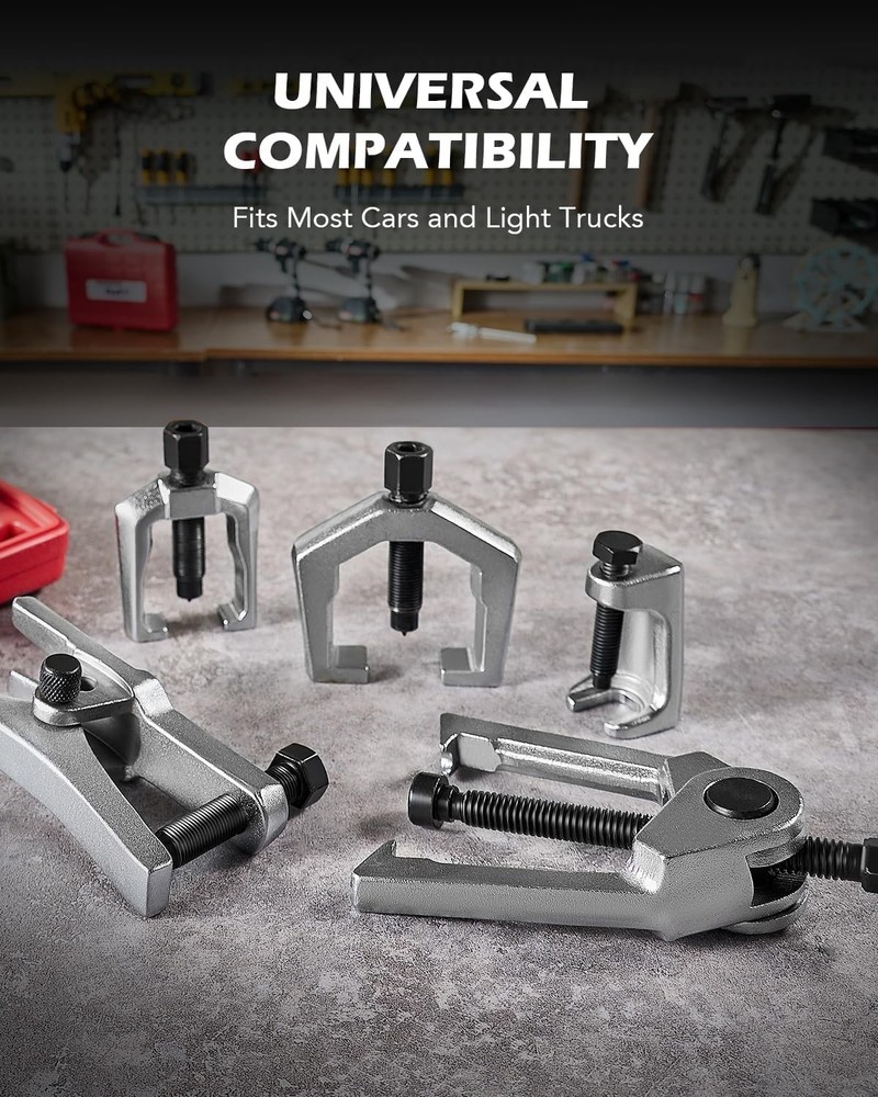 5-in-1 Ball Joint Separator Pitman Arm Puller Tie Rod End Remover Tool Set Front