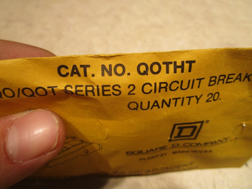 PACK OF 20 SQUARE D QOTHT HANDLE TIE, T0331