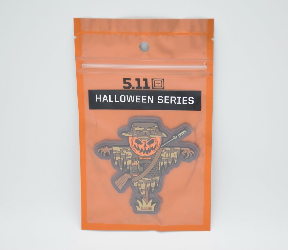 5.11 TACTICAL HALLOWEEN SERIES SCARECROW PATCH/LOGO PATCH HOOK/LOOP BACKING RARE