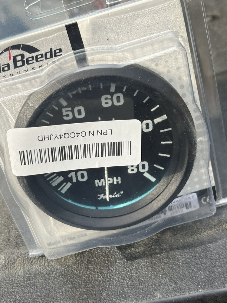 Faria Beede Euro Black 4" Mechanical Speedometer 80MPH - 32812