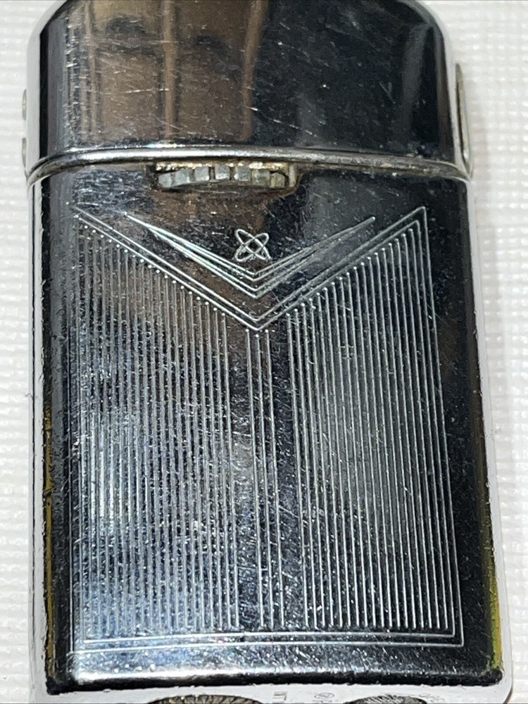 Vintage RONSON lighter atomic chevron sputnik logo !!!
