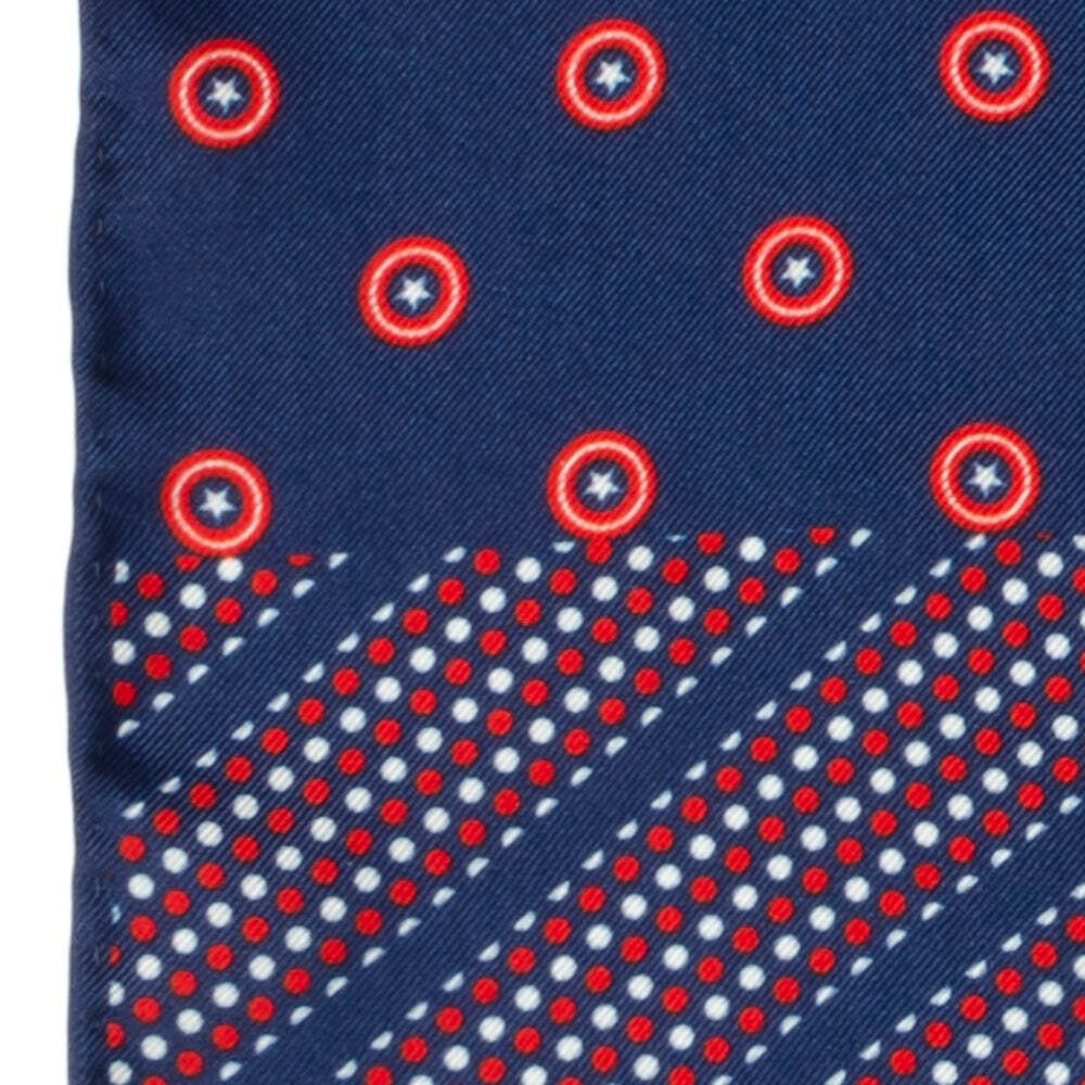Marvel Captain America Shield Navy Pocket Square