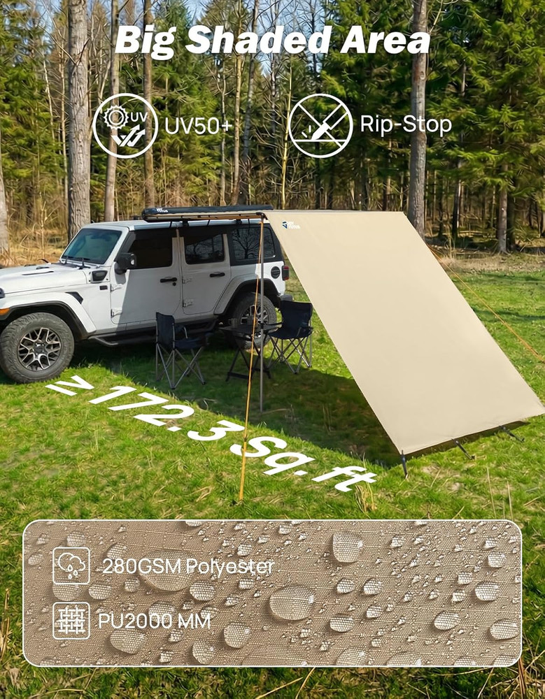 Awning Wall Universal Multi-Side for 8.2FT X 8.5FT, Waterproof Ripstop Uv-Resist