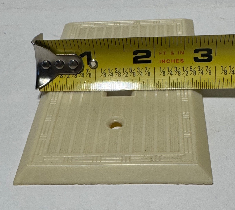 Vintage Single Switch Ivory Bakelite Wall Cover Plate