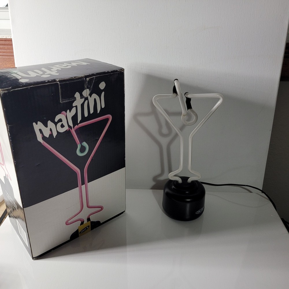 Lite FX Martini Neon Light Approx 10" Tall - Real Neon