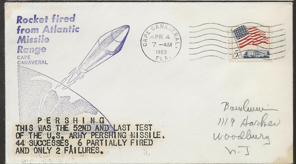 4/4/63 Pershing Rocket Test Canaveral, 52nd Army Test