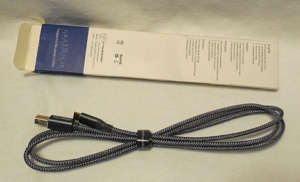 AkoaDa USB C to Printer Cable C B Male Scanner Cord 5ft Grey