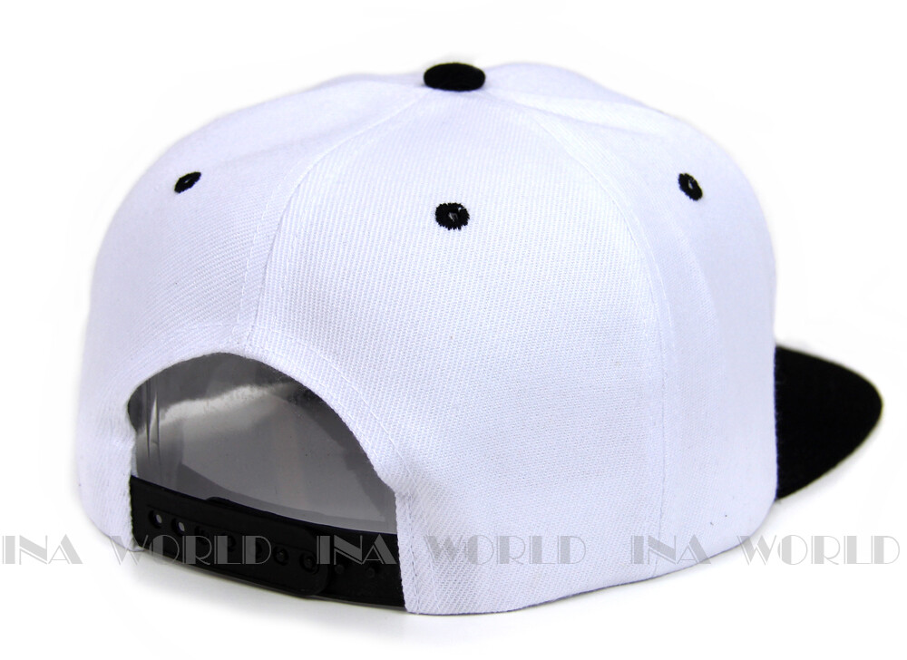COMPTON hat 3D Embroidered Snapback Baseball cap Flat Bill -White/Black