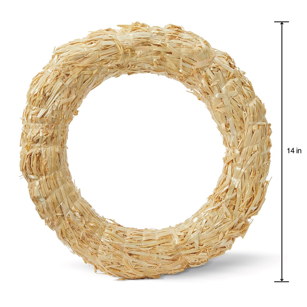 Straw Wreath 14"
