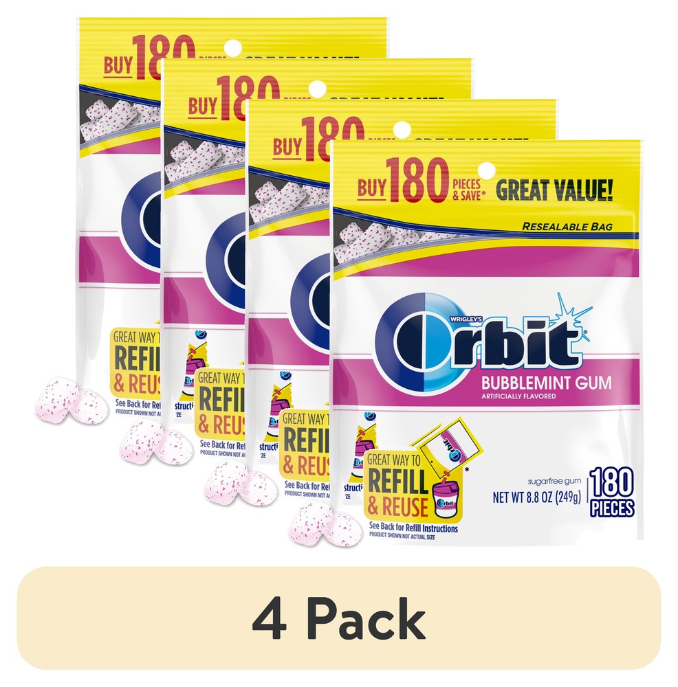 pack Orbit Bubblemint Sugar Free Chewing Gum Value Pack Ct Bag