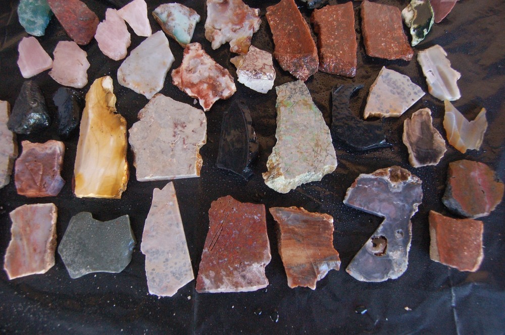 Miscellaneous Jasper, Agate and Marble Slabs, End Cuts Ect.