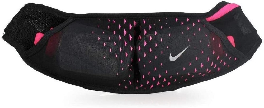 Nike Double Flask Pocket Running Belt (Black/Hyper Pink)