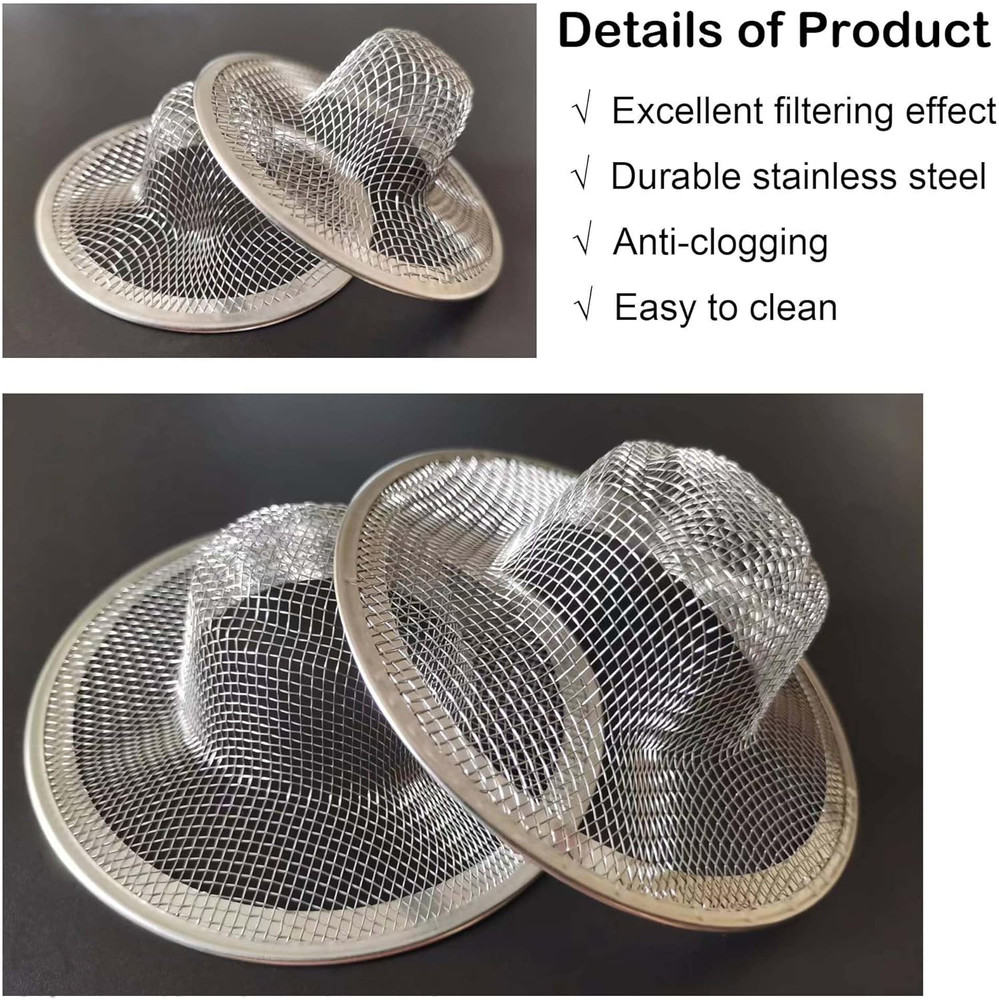 20-Piece Small Drain Mesh Strainer for Bathroom and Utility Sinks