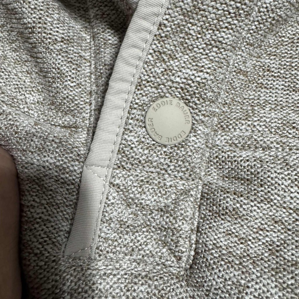 Eddie Bauer Tan Beige 1/4 Button Pullover Men's Size XL Tan Sweater