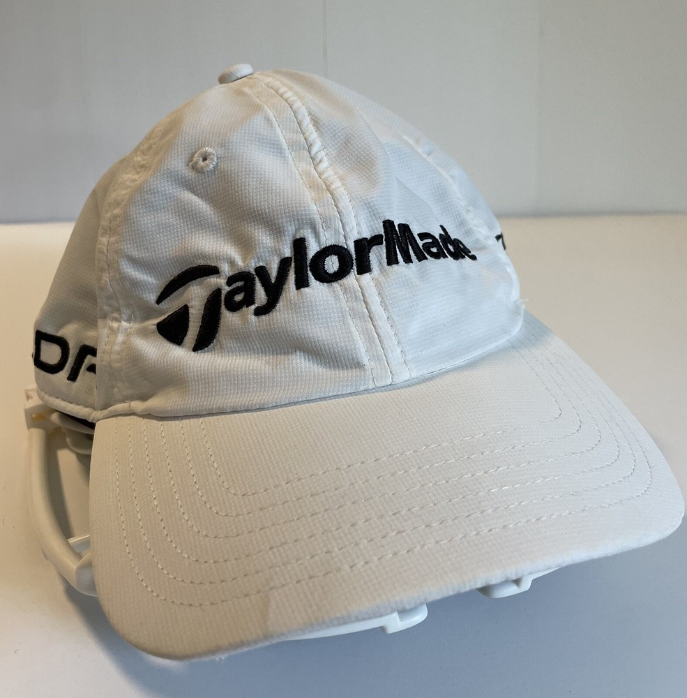 Taylormade Golf SLDR Tour Preferred White Adjustable Strapback Hat Hook & Loop