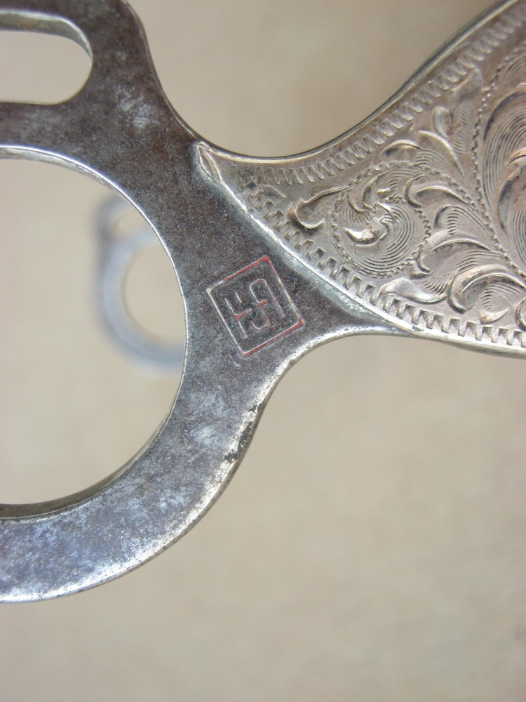 Dennis Markle Marked Sterling Silver Mounted Low Port Bit 28077