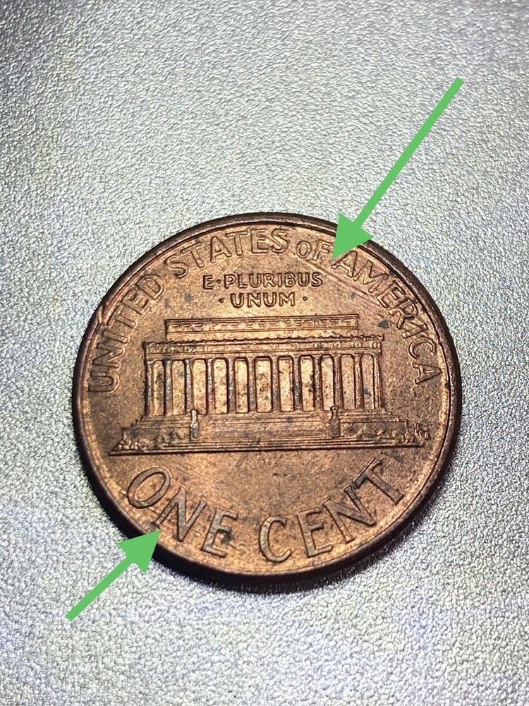 2004 P Lincoln Memorial Cent Mint Error MAJOR Die Clash Errors on Reverse