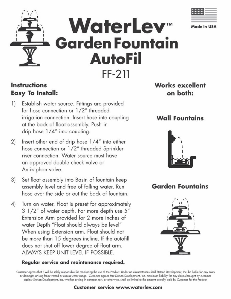 fountain water leveler
