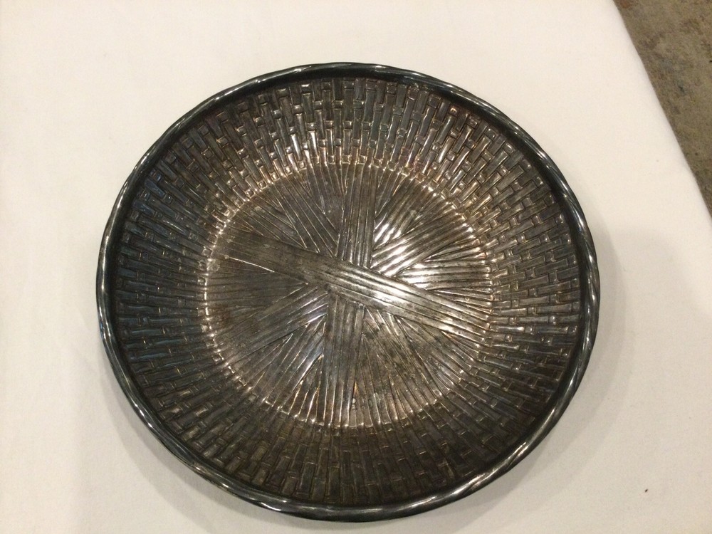 Vintage Gorham Woven Bowl Silver Plate