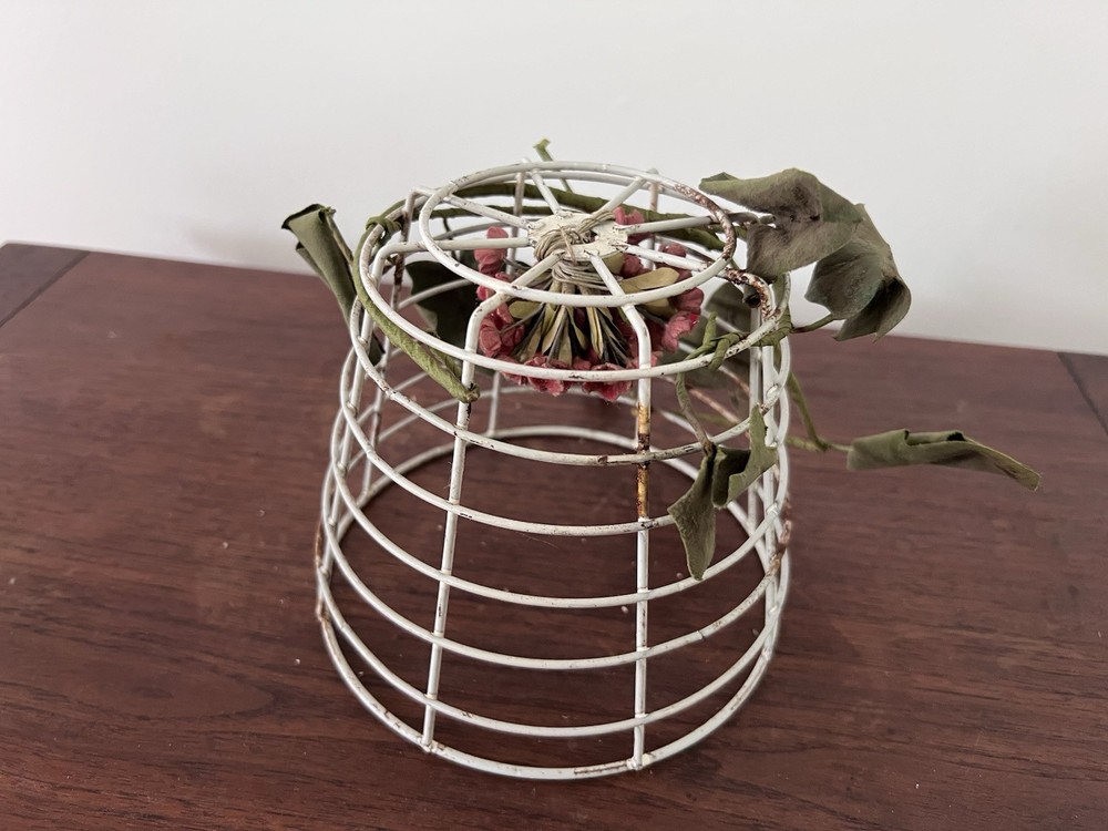 Vintage Light Fixture With Bird Cage
