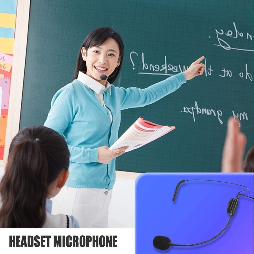 HOTEC Replacement Headset Microphone with 3.5mm Locking Screw Plug, Black