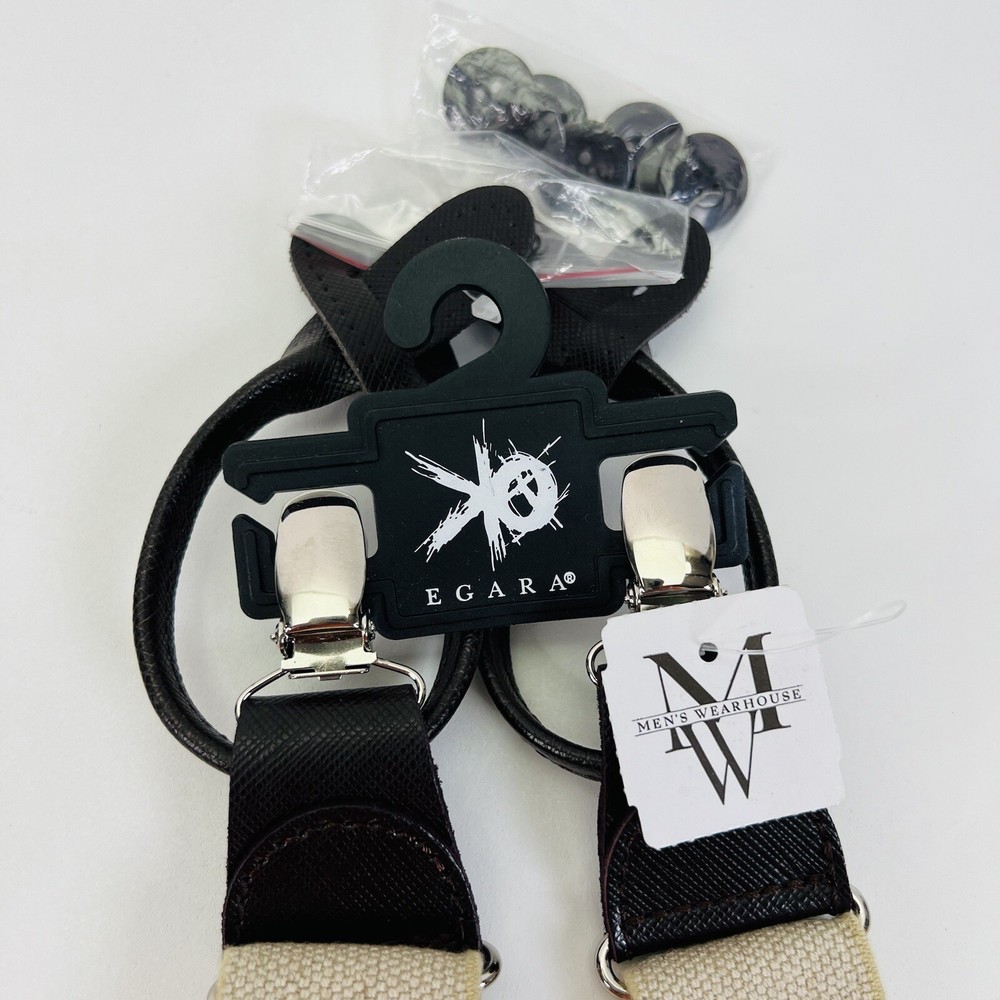 Men's Warehouse Suspenders Adjustable Beige
