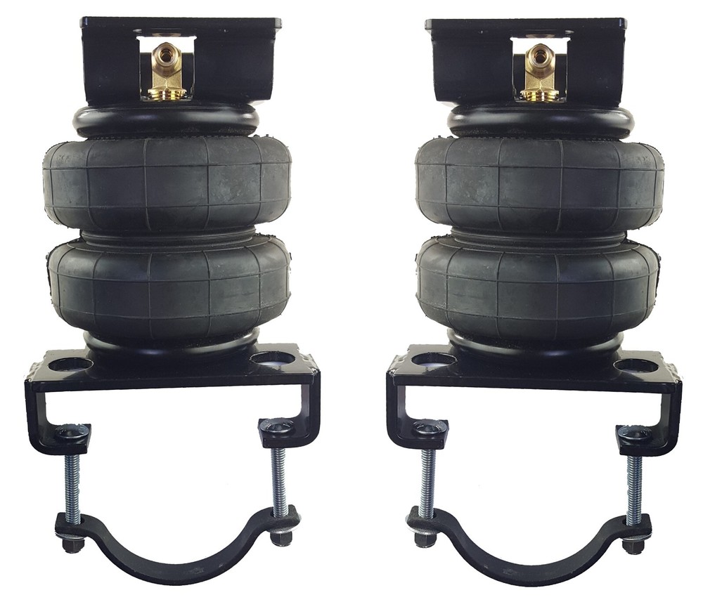 Air Helper Spring Load Level Kit Bolt On White Gauge Fits Silverado 2500 2001-10