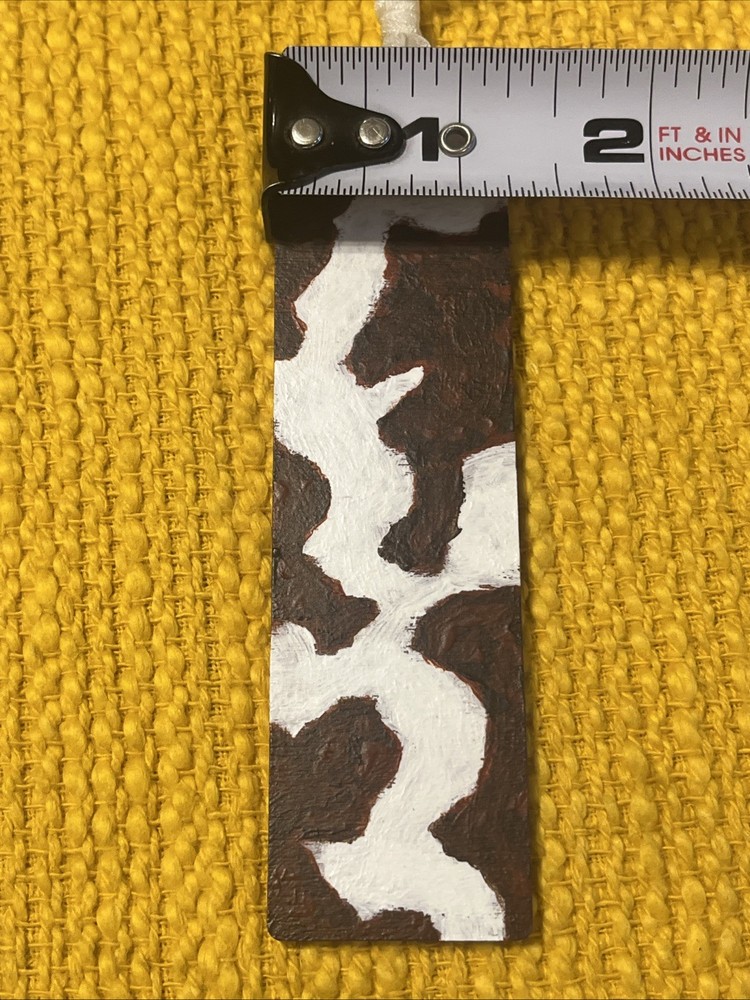 Bookmark Hand Painted Cow Print Design