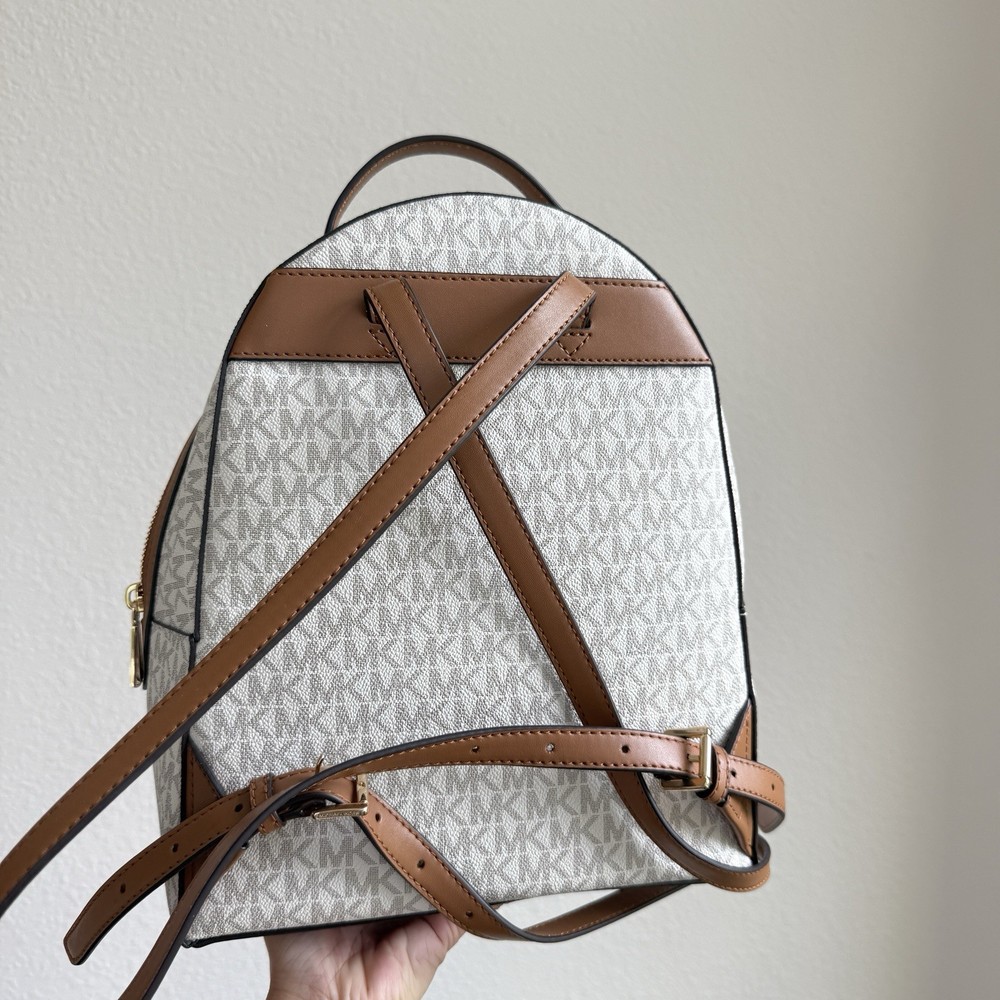 Michael Kors Valerie Medium Logo Backpack Vanilla NWT