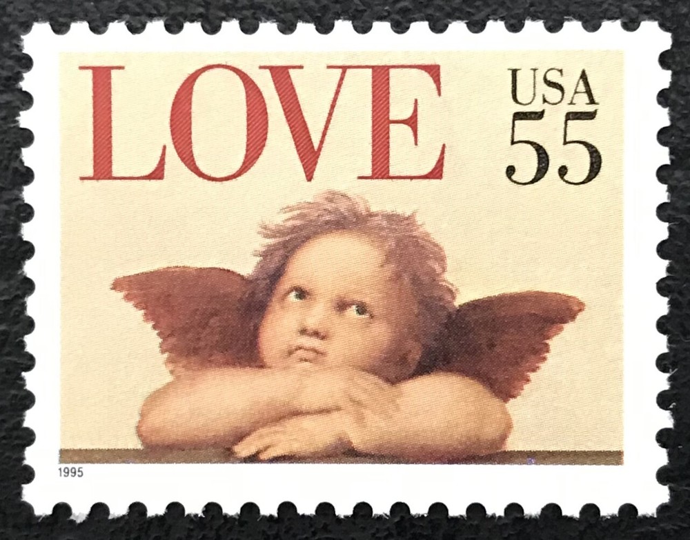 1995 Scott #2958 - 55¢ - LOVE, CHERUB - Single Mint NH