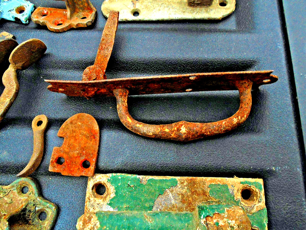 late 1800's Shutter Hinge & Latch Hardware lot