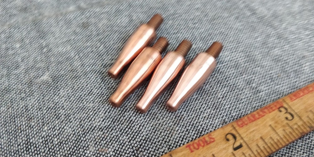 LINDE 4 pack Torch Tip Contact Tip, Wire Size .061" 12-24 thread