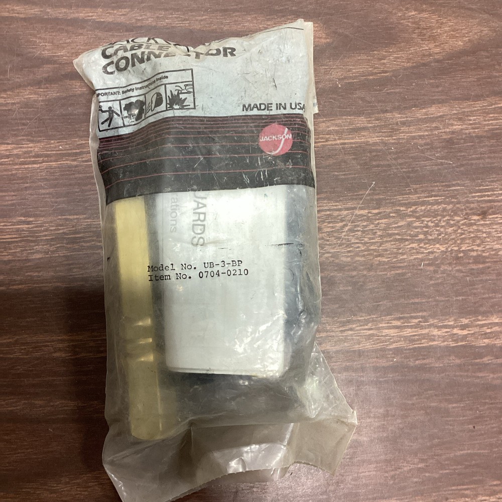Jackson Safety UB-3-BP Cable Connector 0704-0210