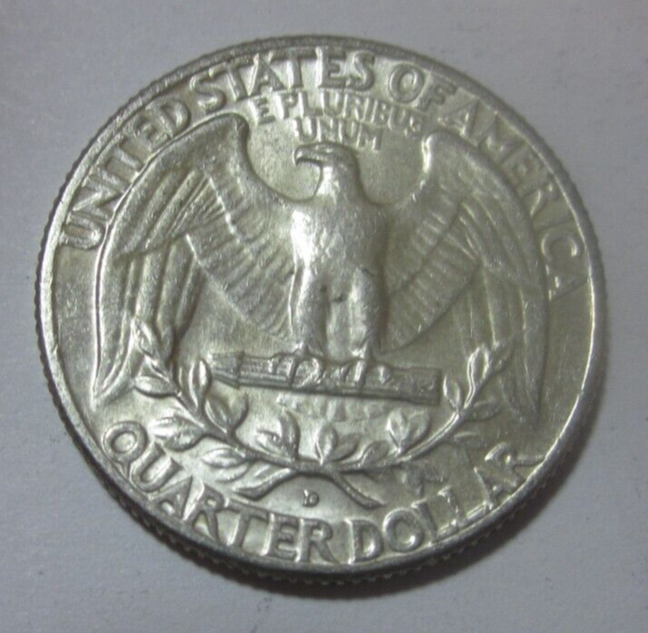 1964 D Washington Silver Quarter 90% Silver