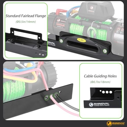Universal Winch Mounting Plate, 10" x 4.5" Raised Bolt Pattern, 15,000 lbs,