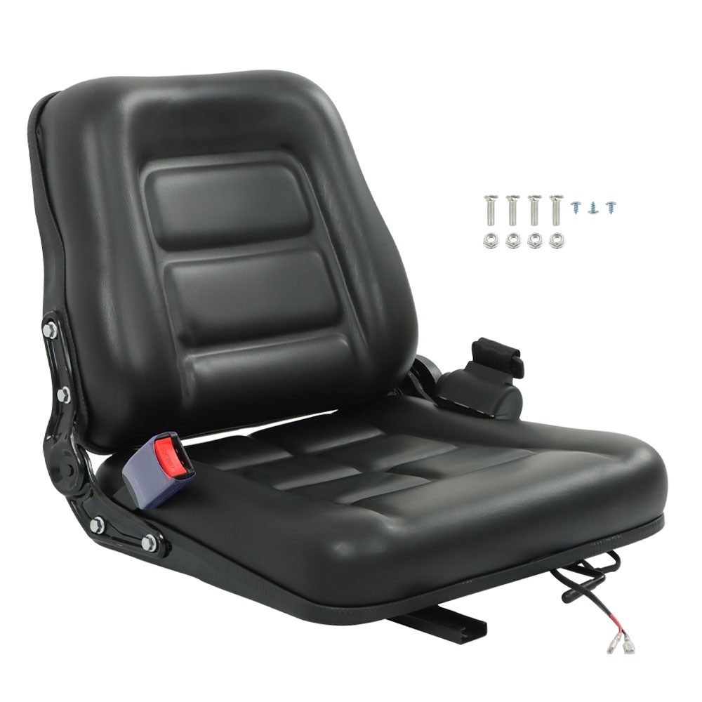 Forklift Seat Universal Adjustable Back & Seatbelt Micro Switch And Slide