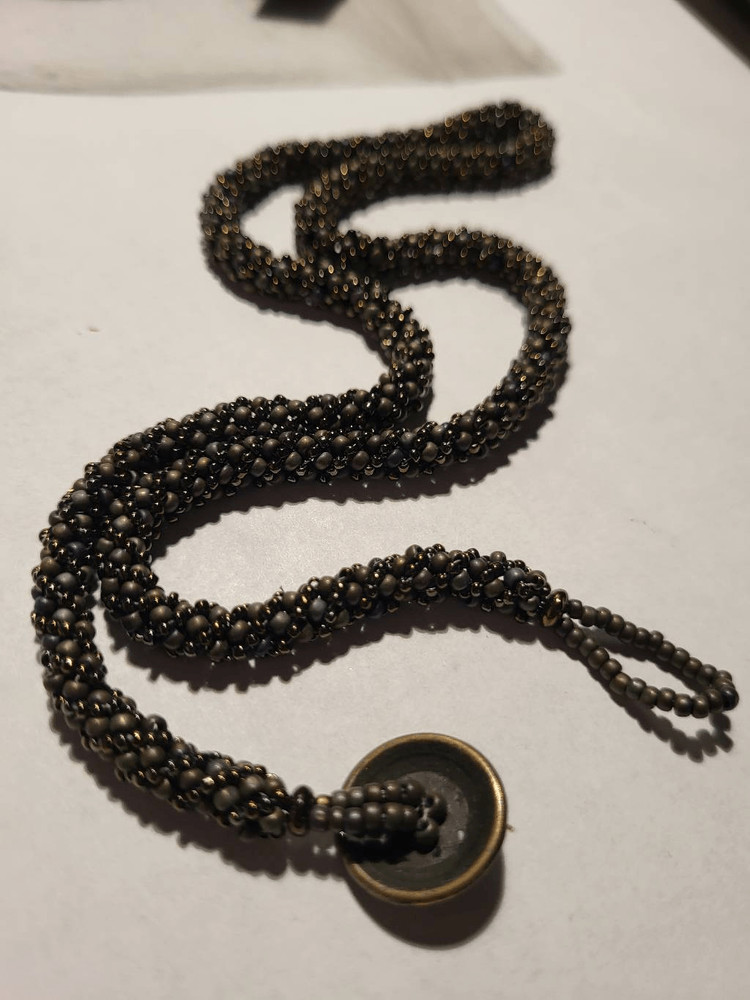 Vintage Seed Bead Rope Necklace