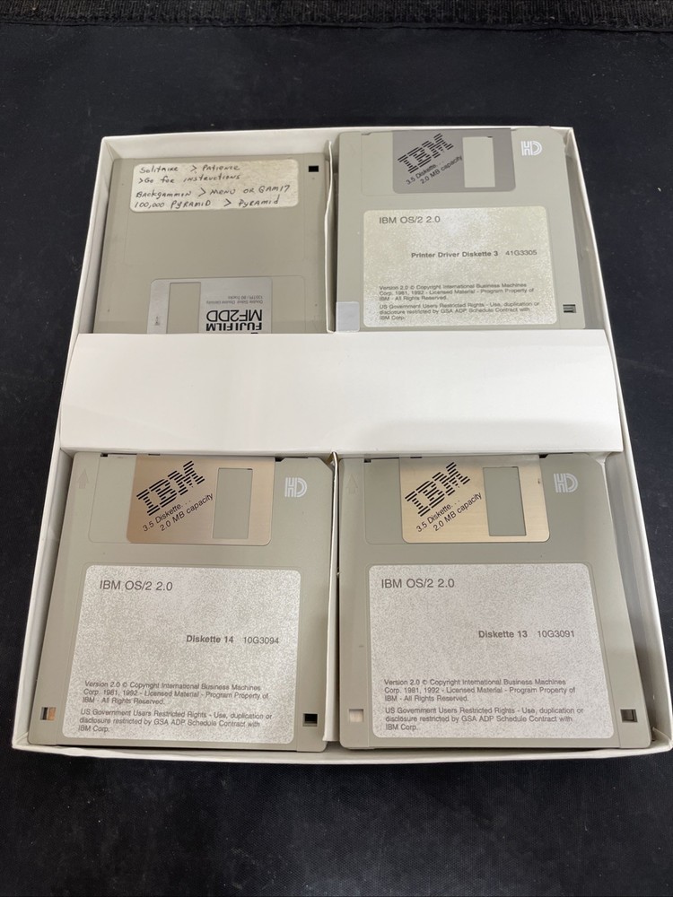 IBM OS/2 2.0 Diskettes - Mixed Lot - Pre-Owned with Original Box