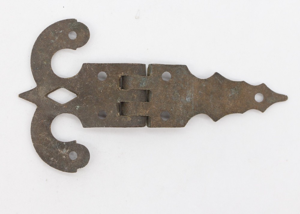 Antique 5.875 in. Brass Ice Box Hinge