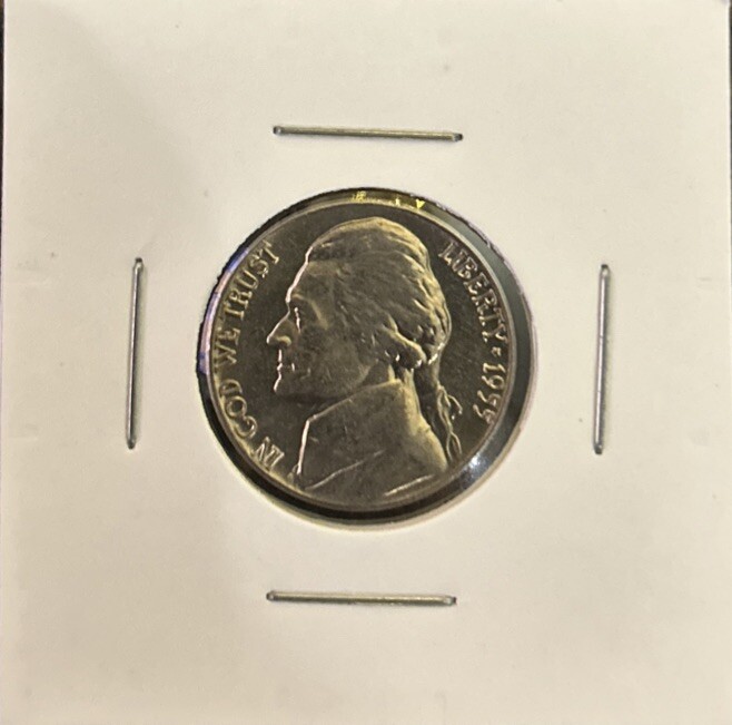 1955 D Jefferson Nickel BU, #165