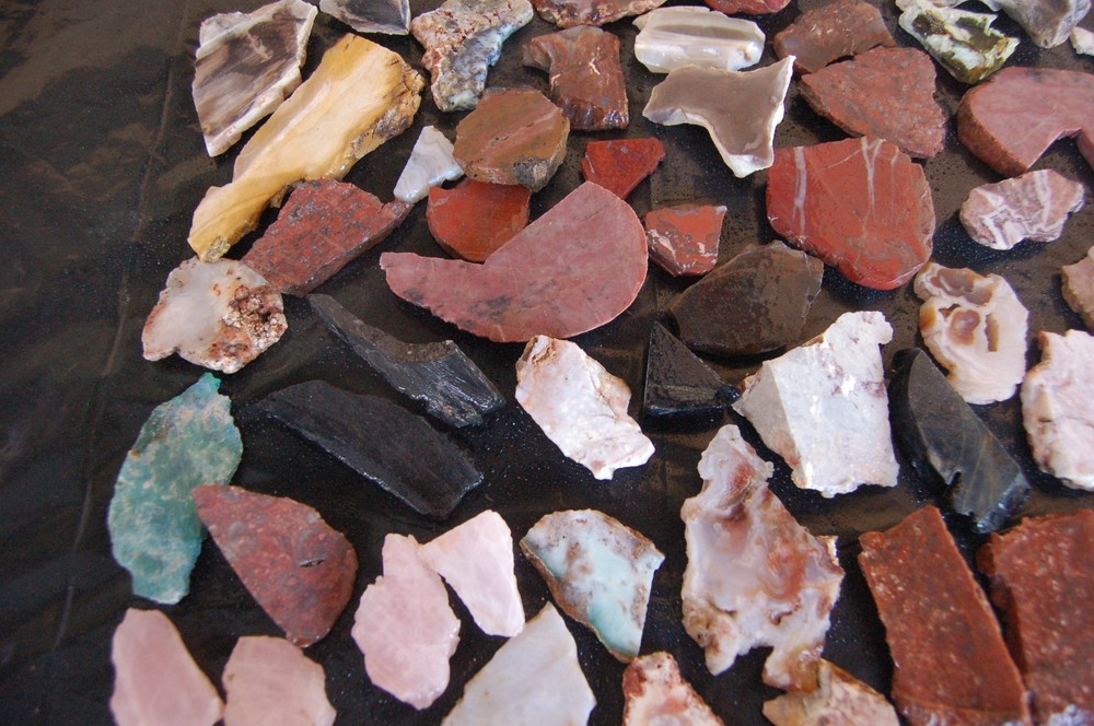 Miscellaneous Jasper, Agate and Marble Slabs, End Cuts Ect.